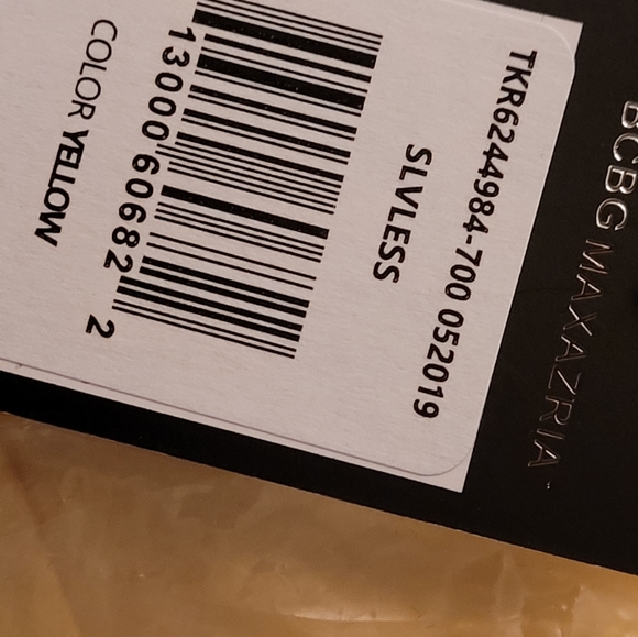 BCBGMAXAZRIA Yellow Satin Dre - Picture 3 of 4